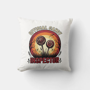 Offizieller Kaugummi-Inspektor Vintage-Halloween-S Kissen
