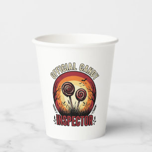 Offizieller Kaugummi-Inspektor Vintage-Halloween-S Pappbecher