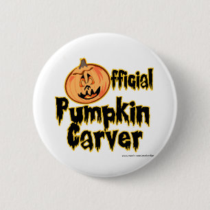 Offizieller Kürbis Transchiermesser Halloween Button
