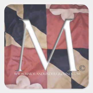 Offizieller Maryland-Untergrund-Aufkleber Quadratischer Aufkleber