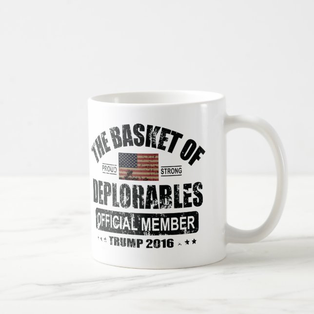 Offizieller Mitgliedskorb von Deplorables Tasse (Rechts)