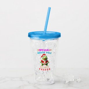 Offizieller Nordpol Cookie Tester Weihnachten Acryltrinkbecher