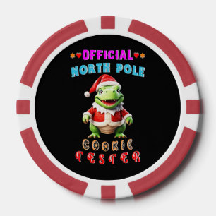 Offizieller Nordpol Cookie Tester Weihnachten Pokerchips
