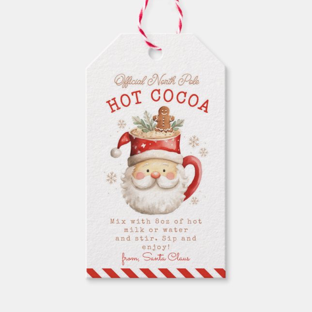 Offizieller Nordpol - Hot-Cocoa-Geschenk Geschenkanhänger (Vorderseite)