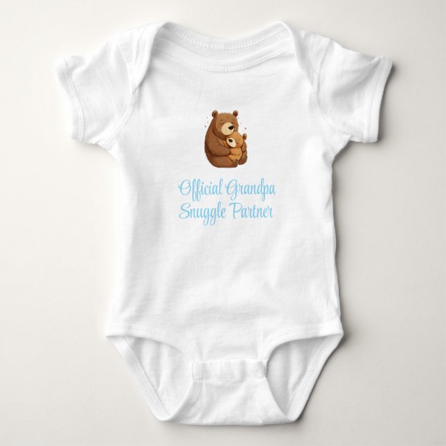 Offizieller Opa Snuggle Partner, Baby Boy, Funny Baby Strampler (Vorderseite)