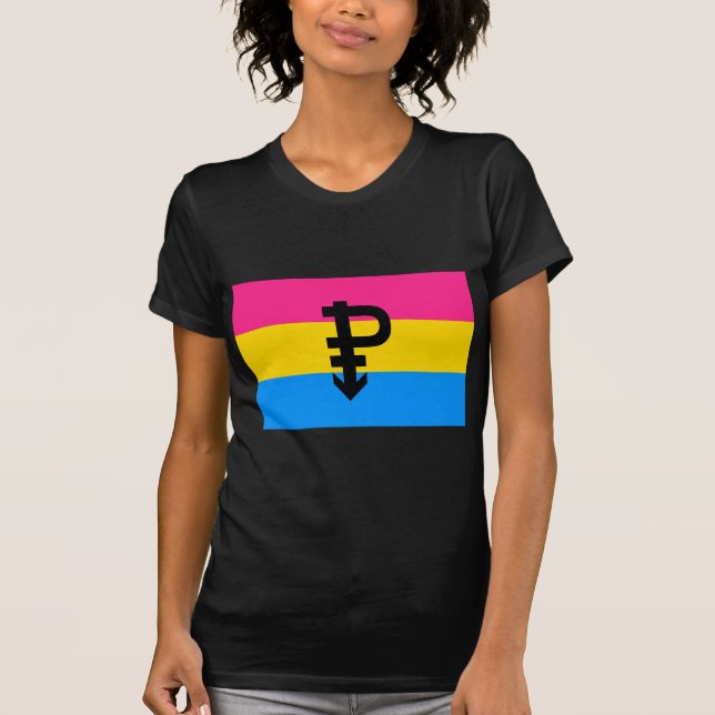 OFFIZIELLER PANSEXUELLER FLAG T-Shirt (Vorderseite)