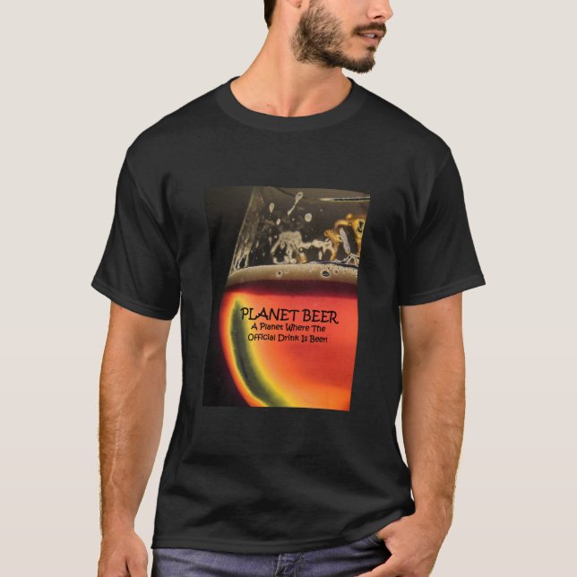 Offizieller Planeten-Bier-Becher-T - Shirt (Vorderseite)