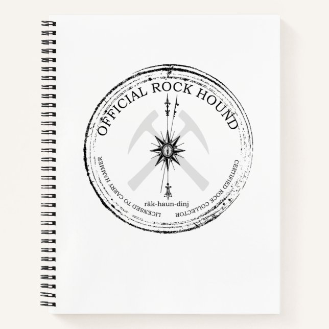 Offizieller Rockhound: Certified Rock Collector Notizbuch (Vorderseite)
