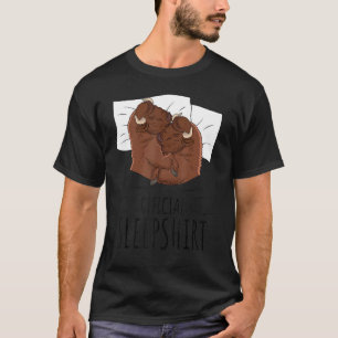 Offizieller Schlaf Bison Tiere Niedliche Männer Fr T-Shirt
