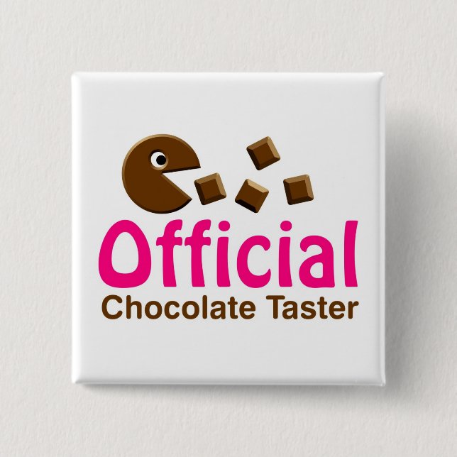 Offizieller Schokoladen-Schmecker Button (Vorderseite)