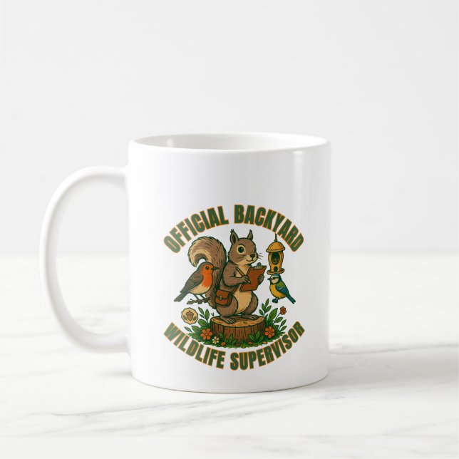 Offizieller Supervisor Für Hinterhof-Wildtiere Lus Kaffeetasse (Links)