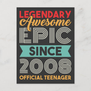 Offizieller Teenager 13. Geburtstag Dreizehn Jahre Postkarte