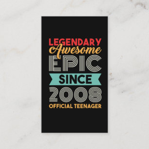 Offizieller Teenager 13. Geburtstag Dreizehn Jahre Visitenkarte