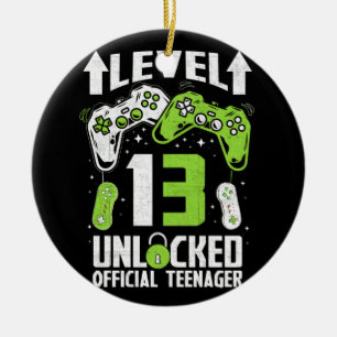 Offizieller Teenager, 13. Geburtstagsstufe 13 Unve Keramik Ornament