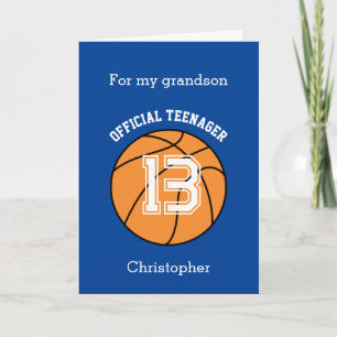 Offizieller Teenager Basketball 13. Geburtstag  Karte