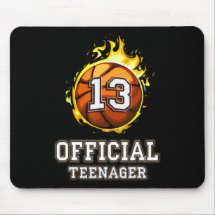 Offizieller Teenager Bysketbyll 13. Geburtstagsges Mousepad