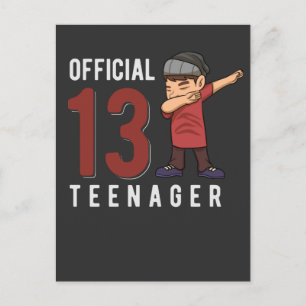 Offizieller Teenager Dabbing Junge 13. Geburtstag Postkarte