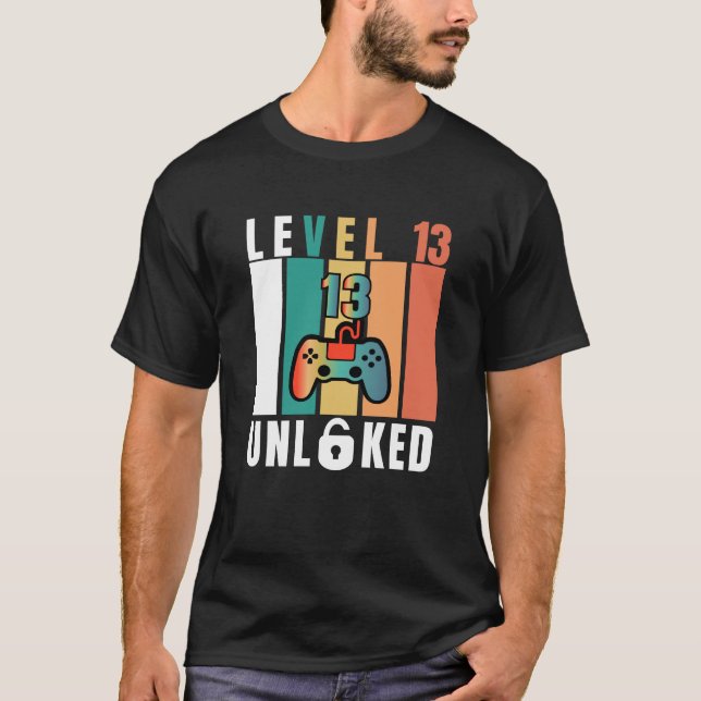 Offizieller Teenager Stufe 13 Entsperrter Geburtst T-Shirt (Vorderseite)
