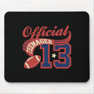 Offizieller Teenager zum 13. Geburtstag Junge 13 J Mousepad