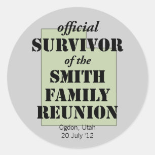 Offizieller Überlebender (grün) Runder Aufkleber