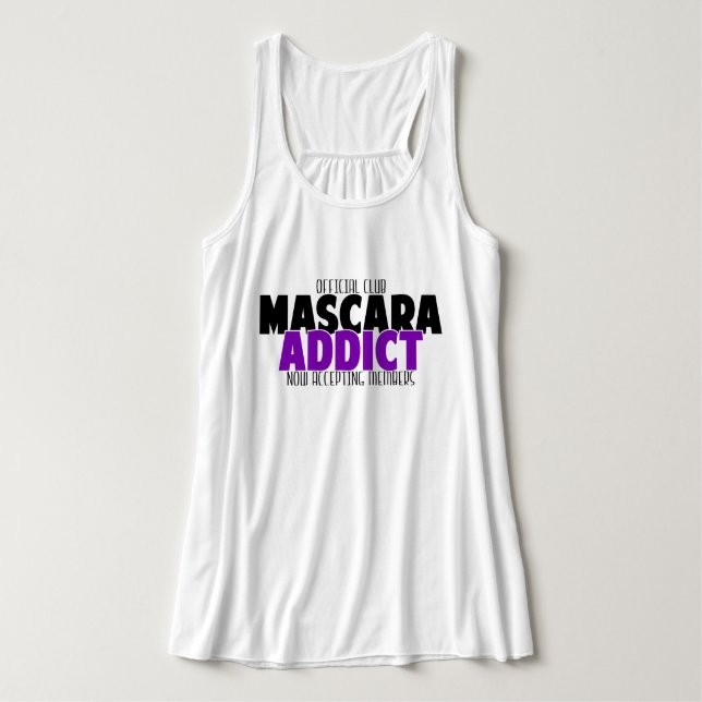 Offizieller Verein - Wimperntuschen-Süchtiger Tank Top (Design Vorderseite)