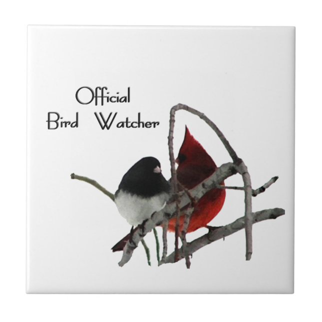 Offizieller Vogelbeobachter Fliese (Vorderseite)