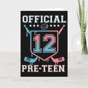 Offizieller Vor-Teenager 12. Geburtstag Hockey Dri Karte