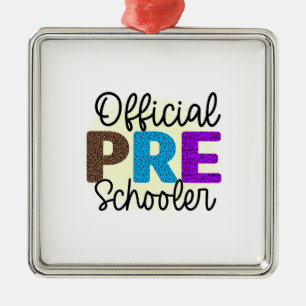 Offizieller Vorschullehrer Ornament Aus Metall