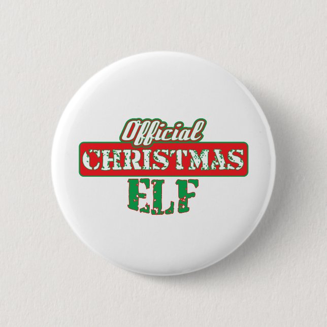 Offizieller Weihnachtself - Sankt Helfer Button (Vorderseite)