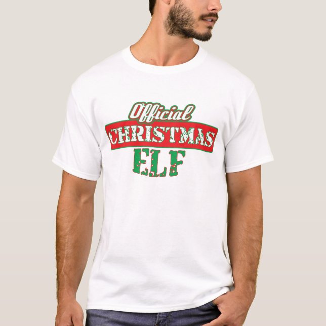 Offizieller Weihnachtself - Sankt Helfer T-Shirt (Vorderseite)