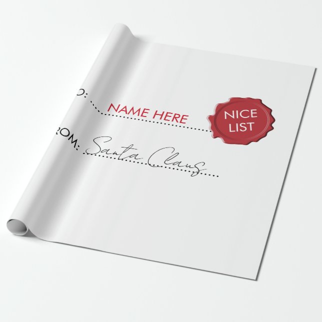 Offizieller Weihnachtsgeschenk aus dem Nordpol Geschenkpapier (Ungerollt)