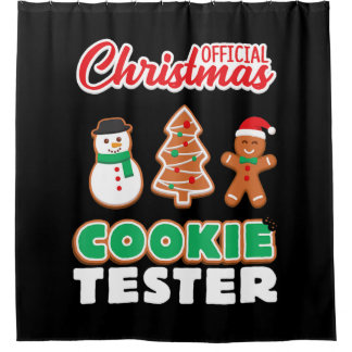 Offizieller Weihnachtskekse | Weihnachtsgeschenk Duschvorhang