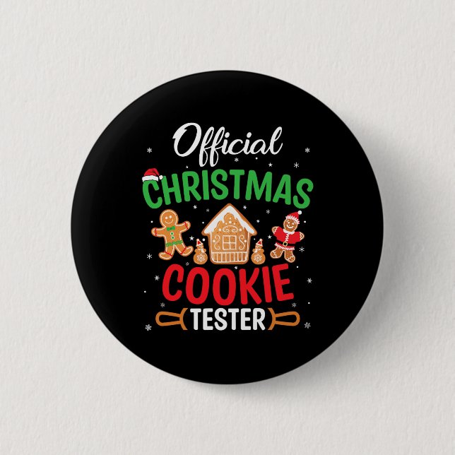 Offizieller Weihnachtskochtest - Funny Xmas Baki Button (Vorderseite)