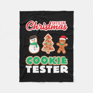 Offizieller Weihnachtsplätzchentester Weihnachts Fleecedecke