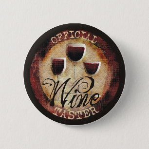 Offizieller Wein-Schmeckerknopfaufkleber Button
