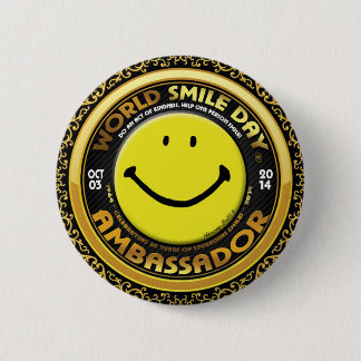 Offizieller Weltlächeln Day® Botschafter 2014 Button