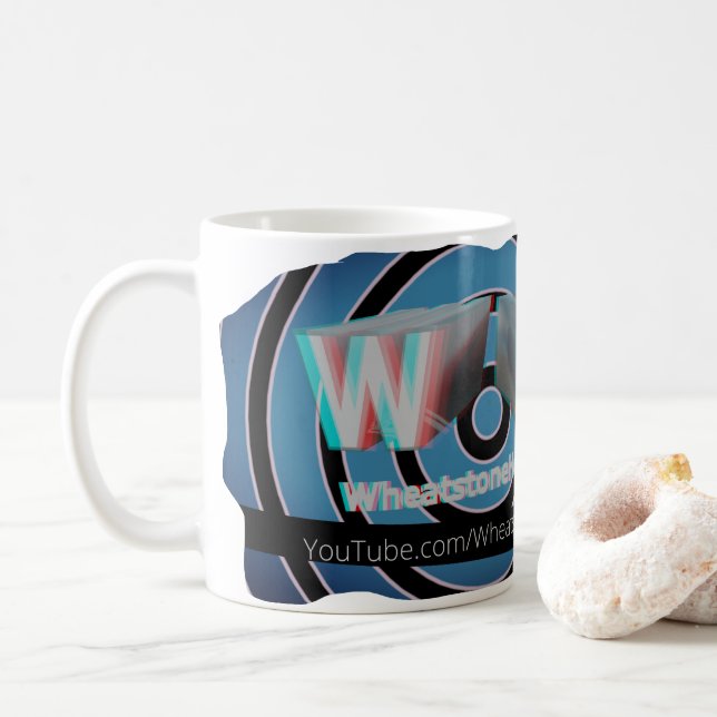 Offizieller WheatstoneHolmes YouTube stereoskopisc Kaffeetasse (Mit Donut)