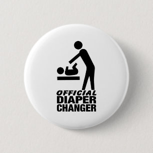 Offizieller Windel-Wechsler Button