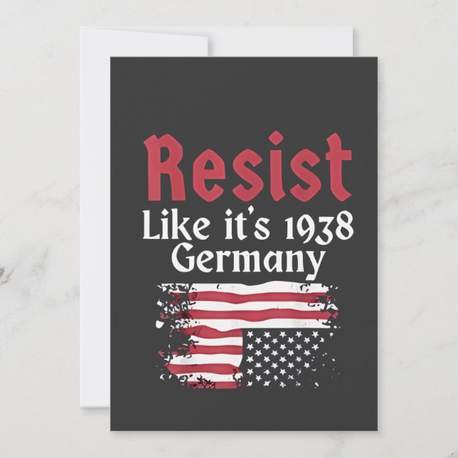 Offizieller Wohnsitz wie 1938 Deutschland Resist Dankeskarte (Vorderseite)