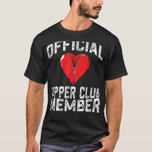 Offizieller Zipper Club Mitglied Funny Open Heart  T-Shirt