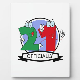 Offizielles 21. Geburtstagsbanner Fotoplatte