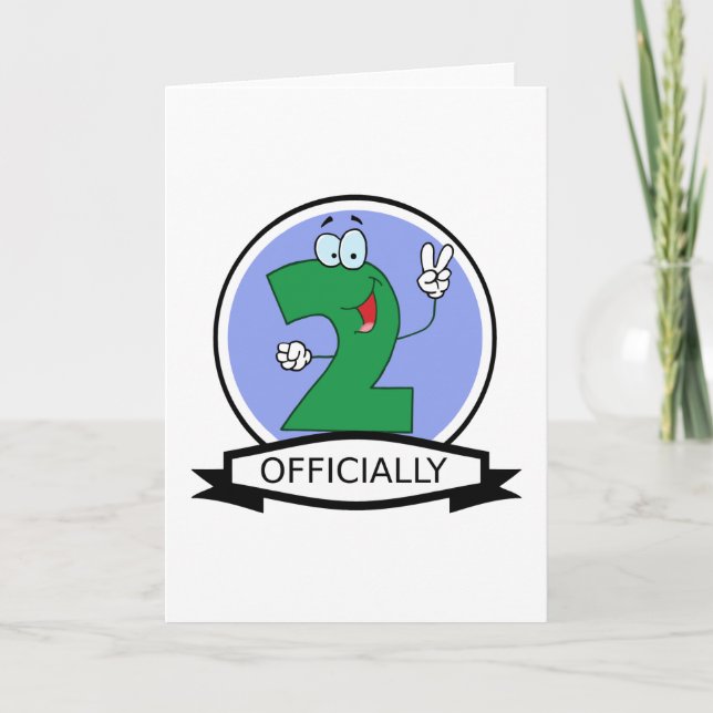 Offizielles 2-Geburtstagslogo Karte (Vorderseite)