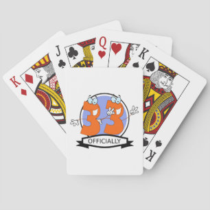 Offizielles 33-Geburtstagslogo Spielkarten