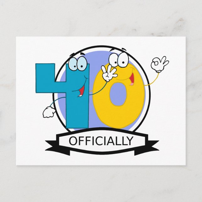 Offizielles 40-Geburtstagslogo Postkarte (Vorderseite)