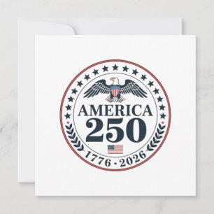 Offizielles Amerika 250. Jubiläums-Gedenksiegel Einladung