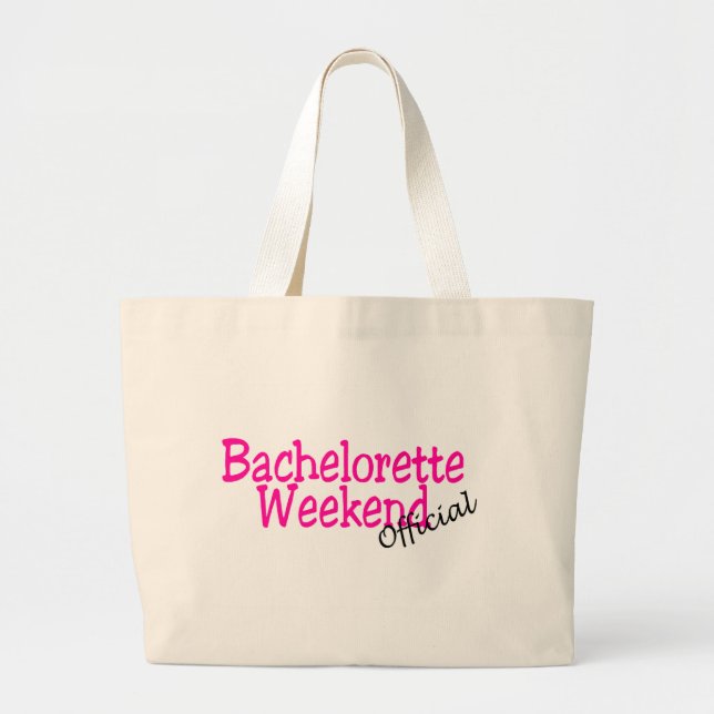 Offizielles Bachelorette Wochenende Jumbo Stoffbeutel (Vorne)