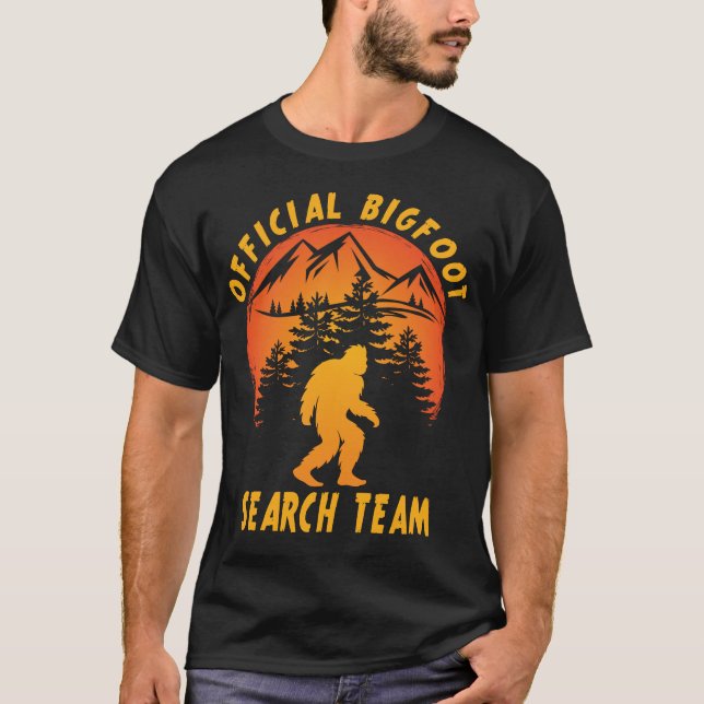 Offizielles Bigfoot Suchteam Sasquatch Yeti Funny T-Shirt (Vorderseite)