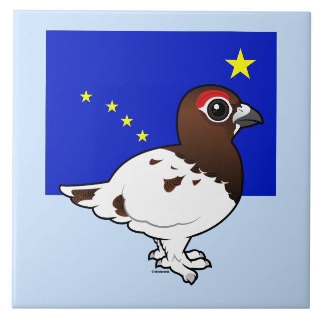 Offizielles Birdorable von Alaska: Fliese (Vorderseite)