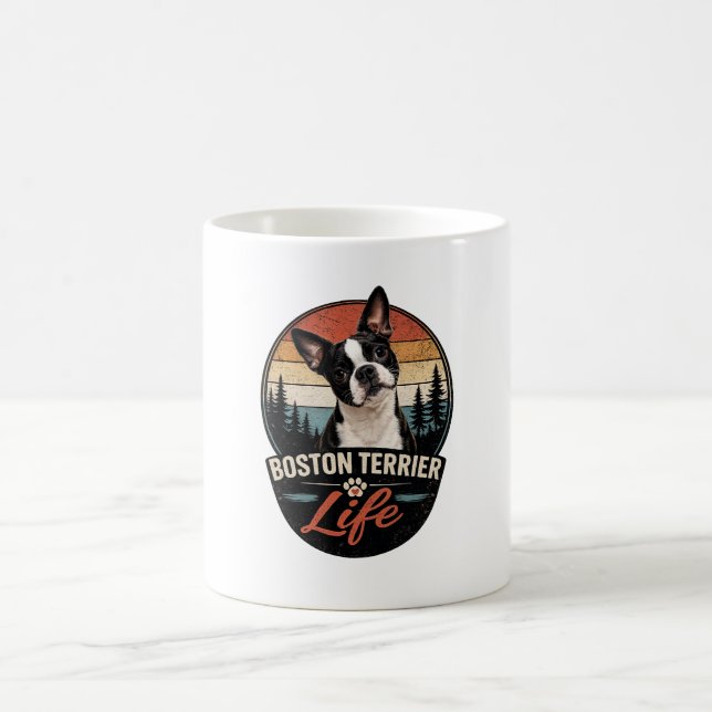 Offizielles Boston Terrier Life Logo Kaffeetasse (Mittel)