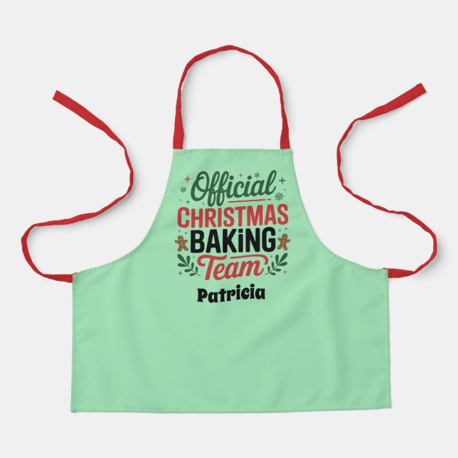 Offizielles Cookie-Backteam Name hinzufügen Schürze (Vorderseite)
